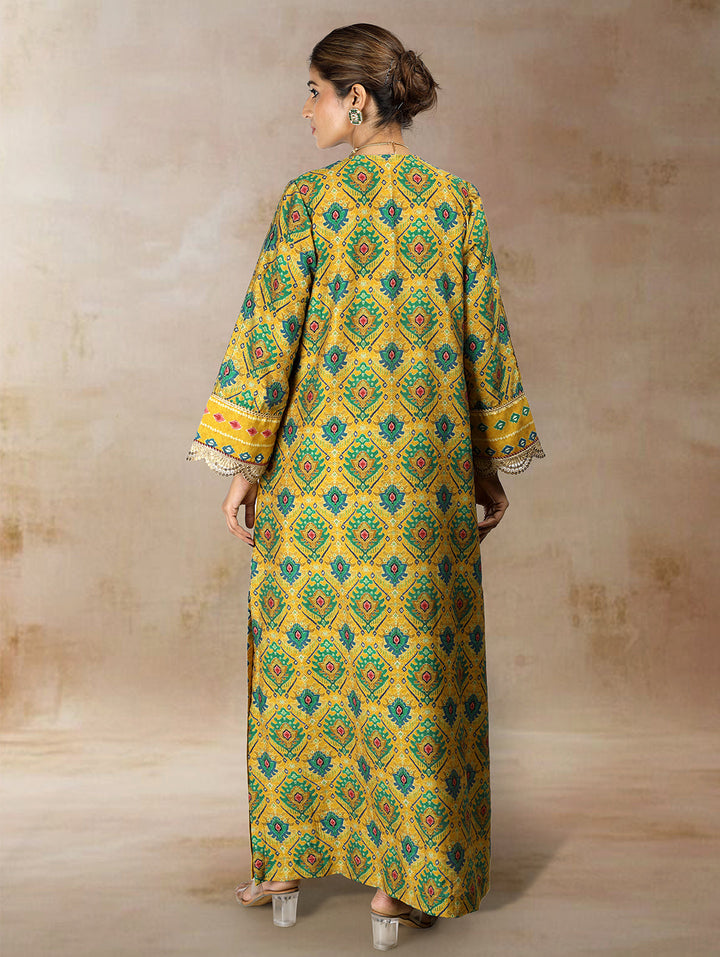 Inaya Ikat Bandhini Kaftan Dress| The Bumble Bee