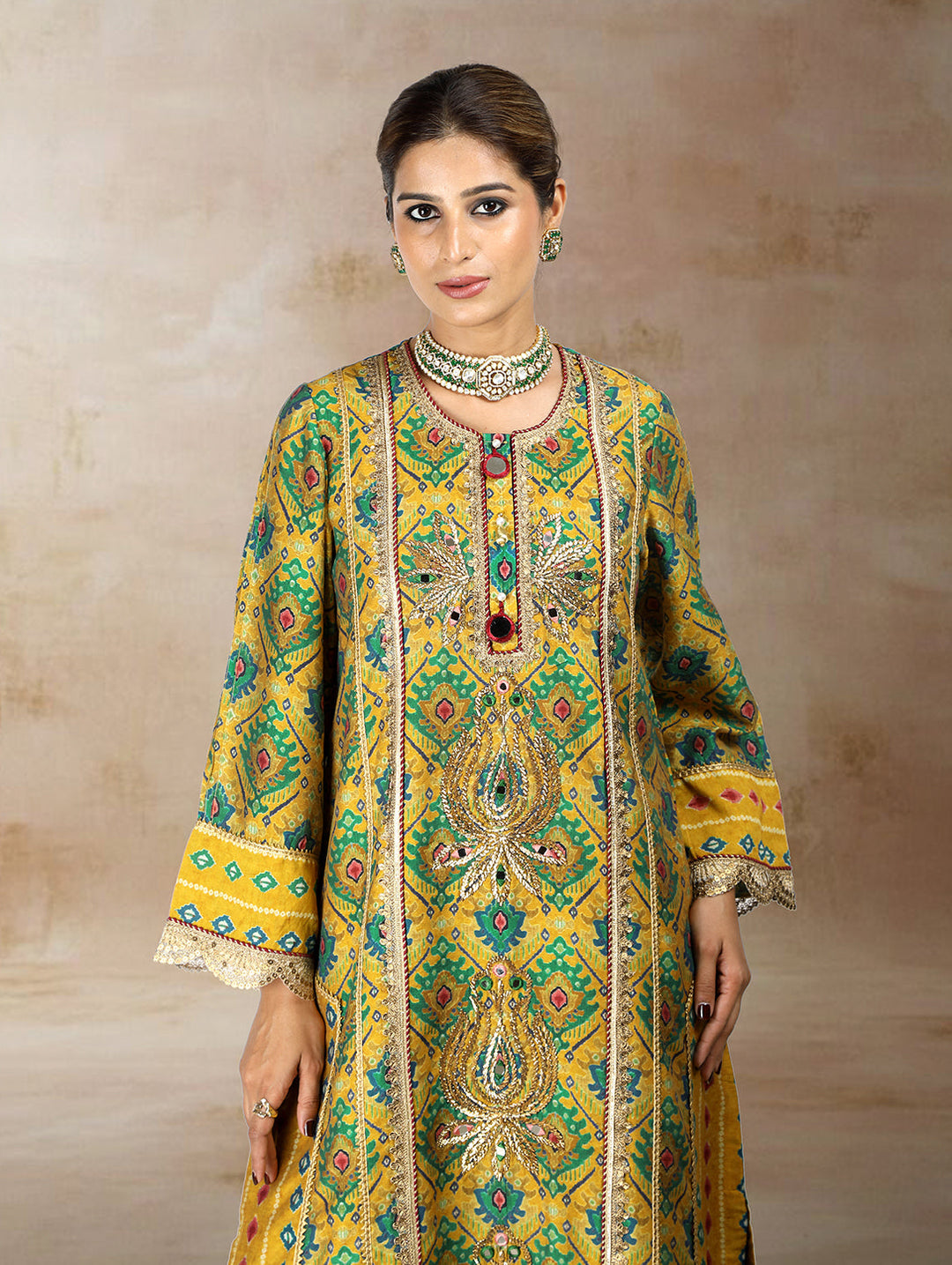 Inaya Ikat Bandhini Kaftan Dress| The Bumble Bee