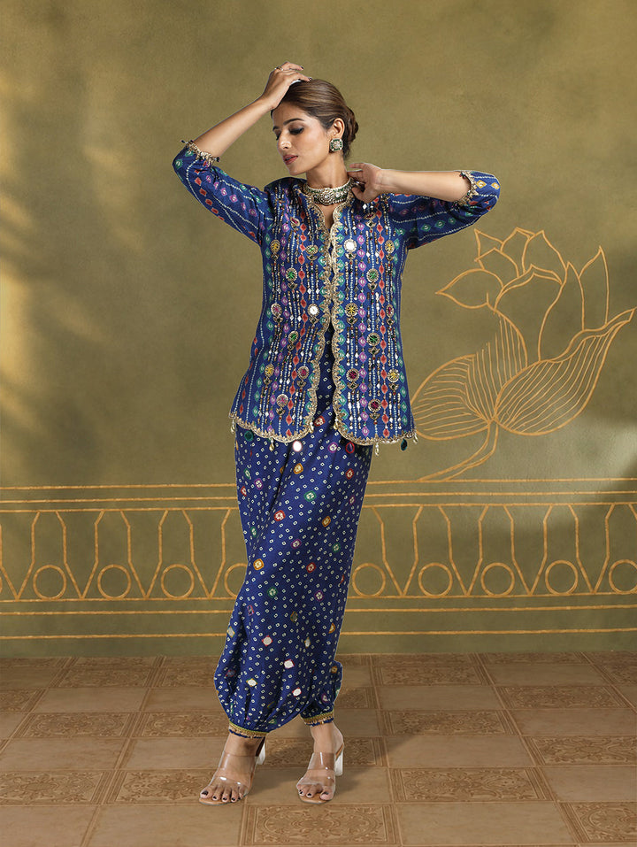 Meher Embroidered Jacket Set with Balloon Pants| The Bumble Bee