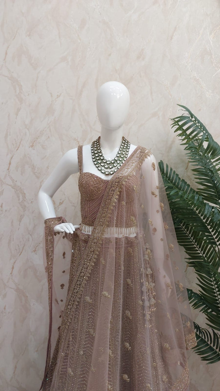 Shagun Pink with Gold Lehenga | Inaayat by Divya Taimni