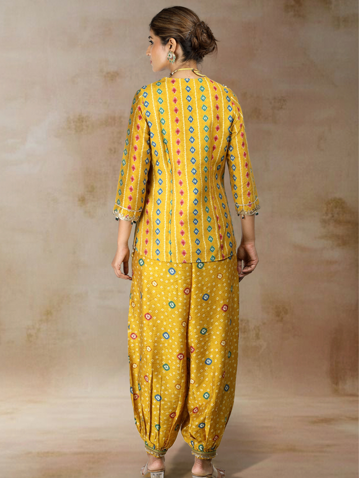 Norah Embroidered Jacket Set with Balloon Pants| The Bumble Bee