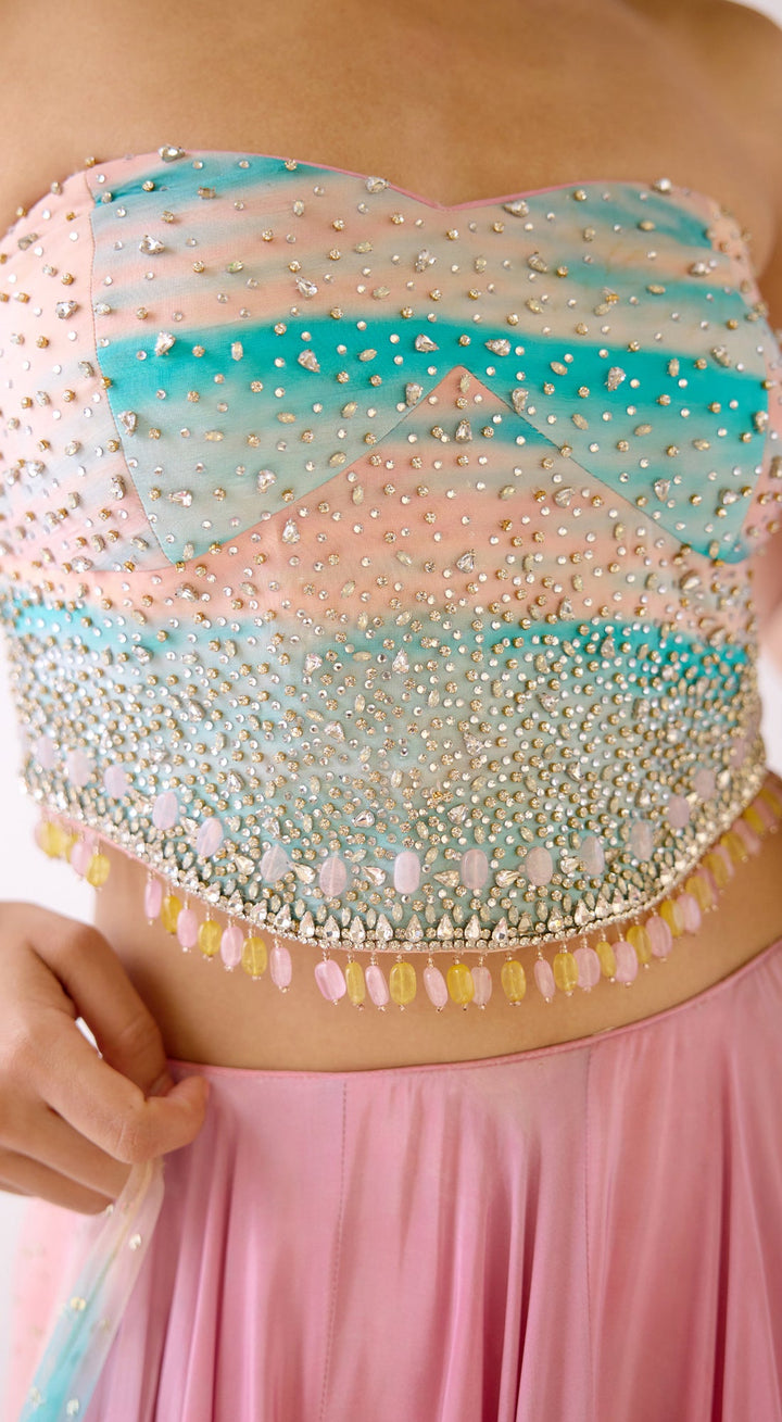 Sandscape Corset Lehenga Set | Basanti Kapde Aur Koffee