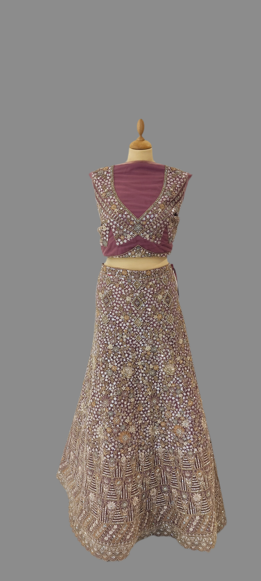 Shagun Lilac Lehenga with Sequins (Unstitched) Inaayat by Divya Taimni