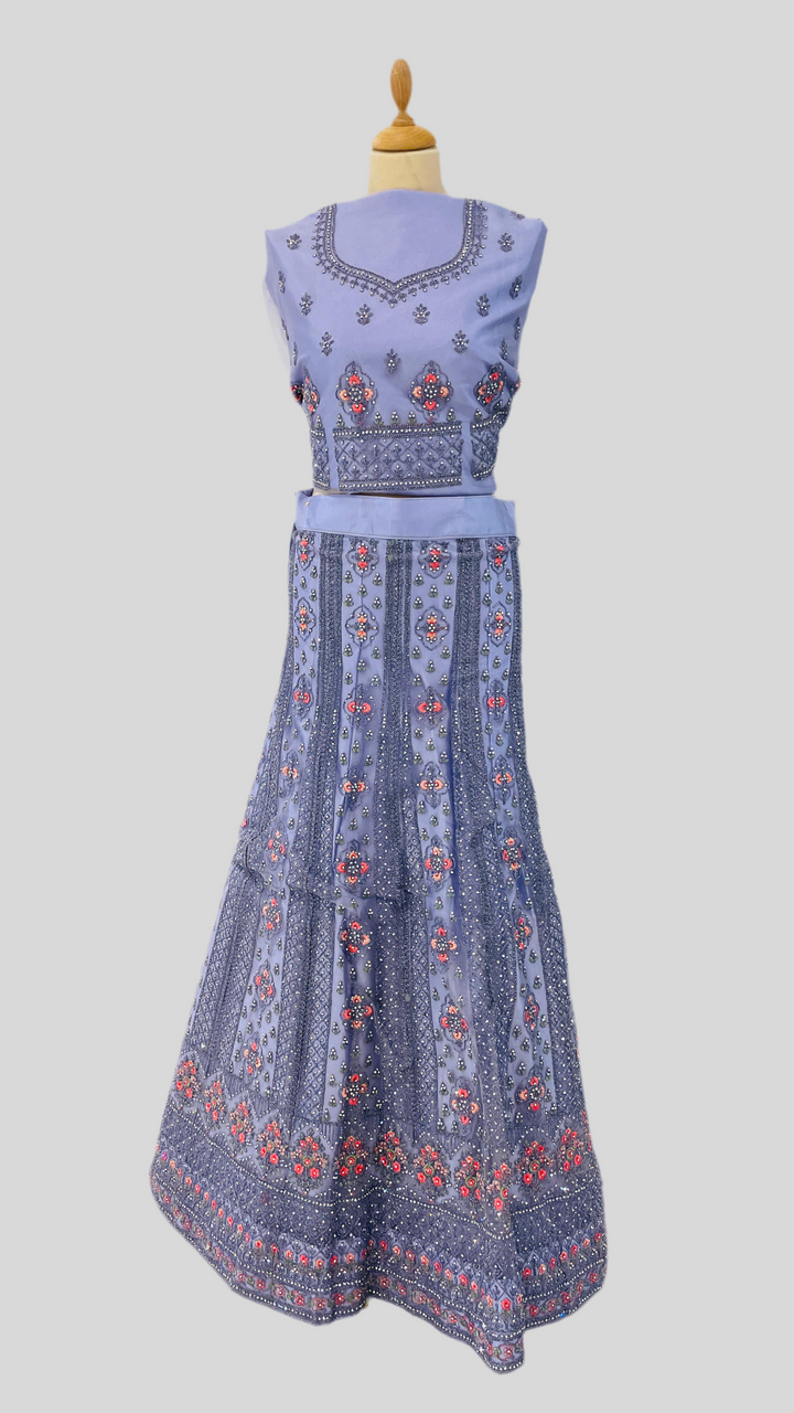 Shagun Lilac Lehenga (Unstitched)| Inaayat by Divya Taimni