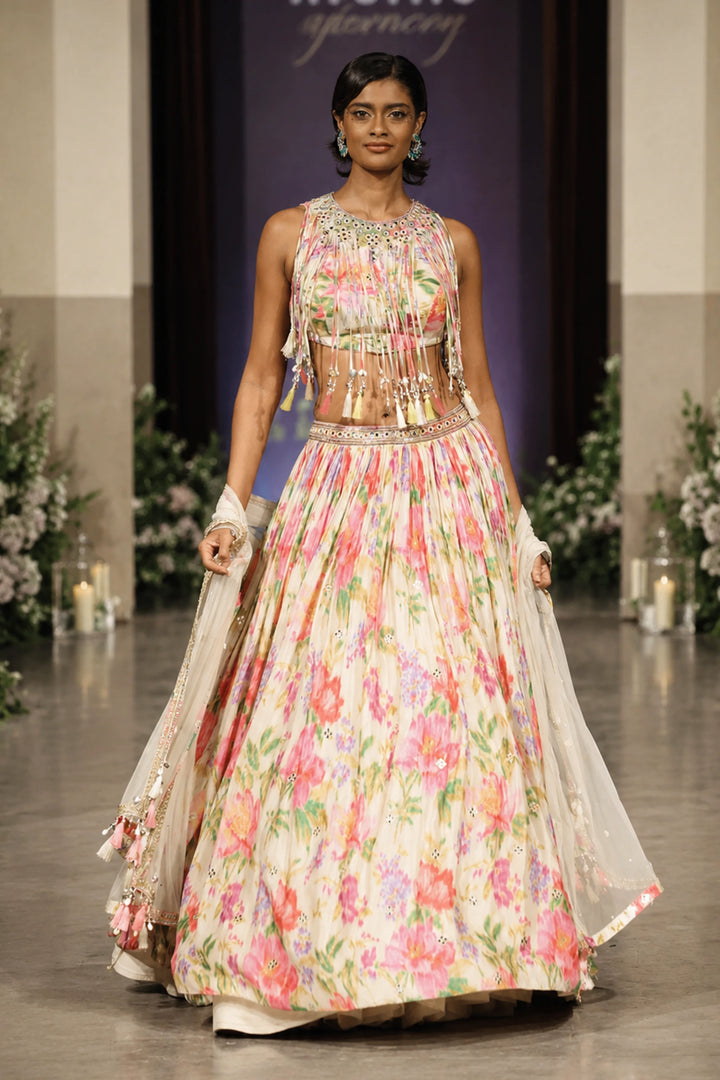 The Garden Ivory Lehenga | Basanti Kapde Aur Koffee