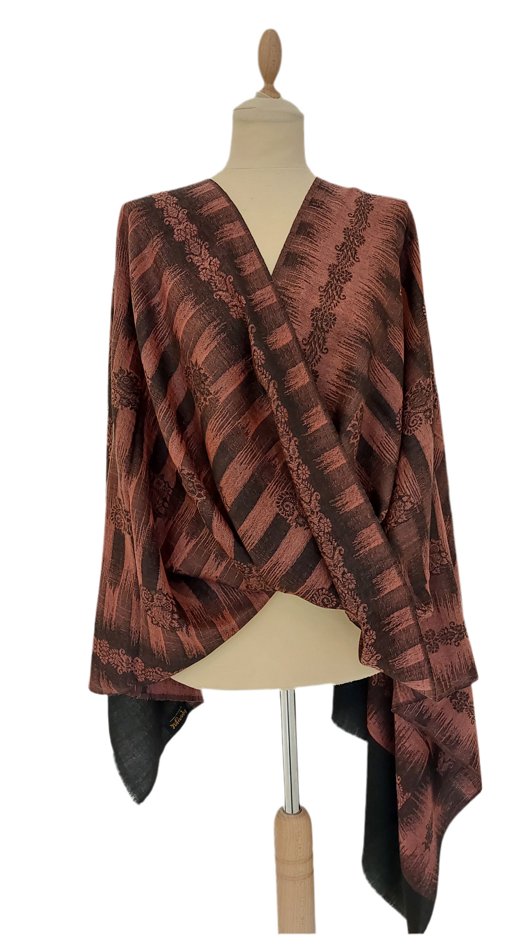 Black and Yellow Mixed Cashmere Scarf | House of Inaayat