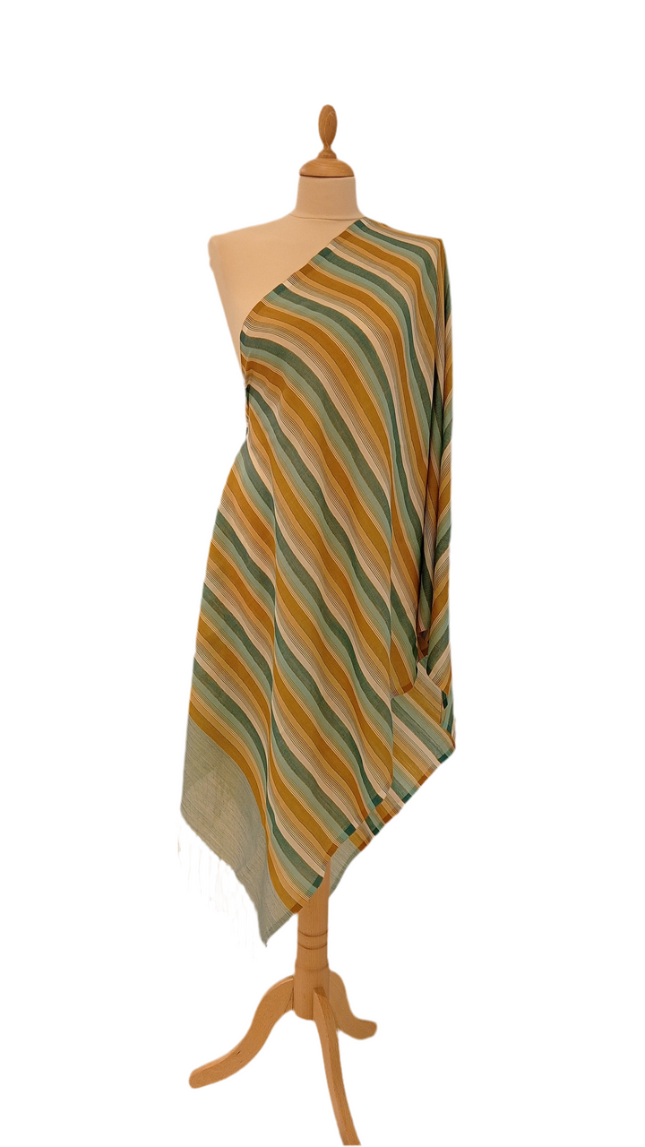 Green blue mixed  Cashmere Scarf