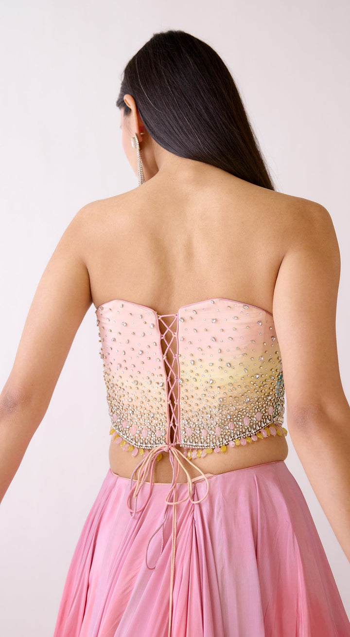 Sandscape Corset Lehenga Set | Basanti Kapde Aur Koffee