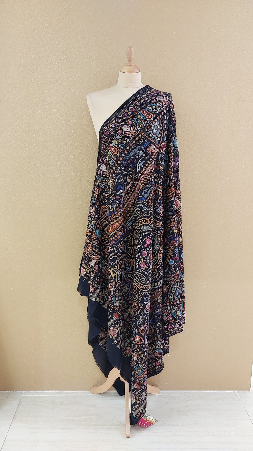 Midnight Blue Pashmina Shawl |House Of Inaayat