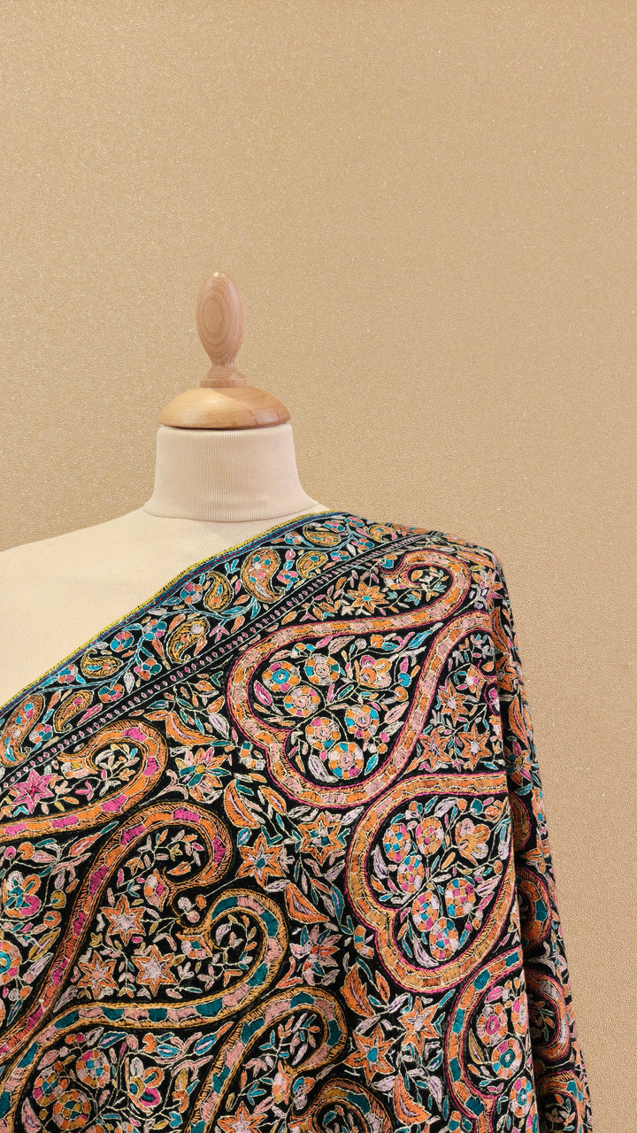 Black Pashmina Shawl  |House Of Inaayat
