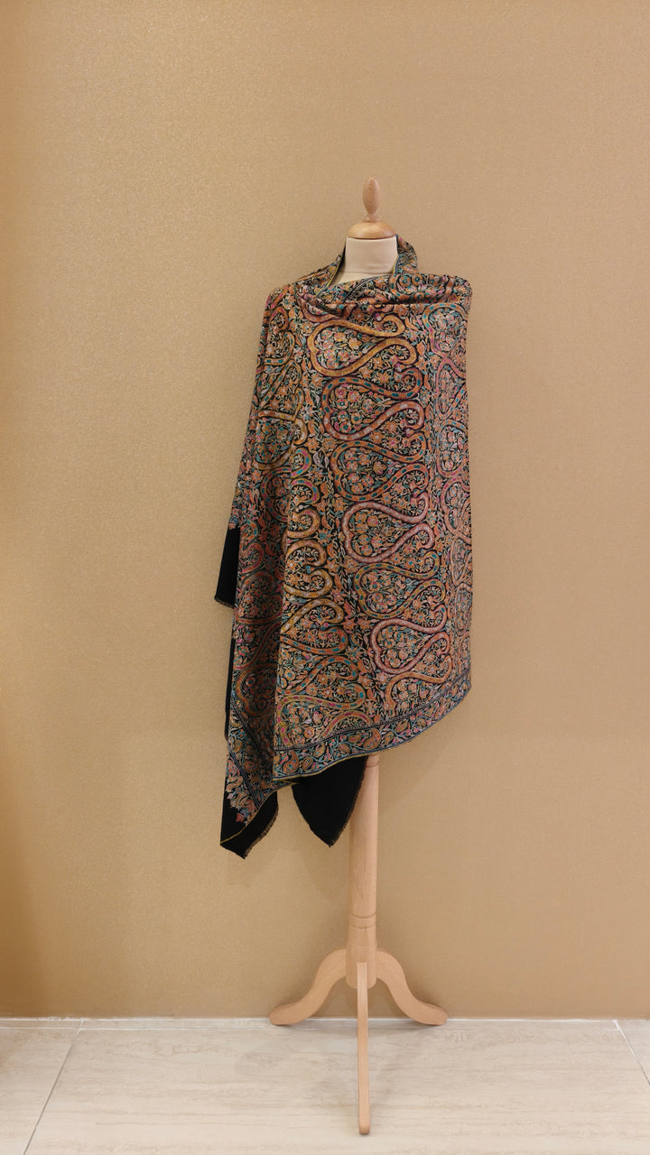 Black Pashmina Shawl  |House Of Inaayat