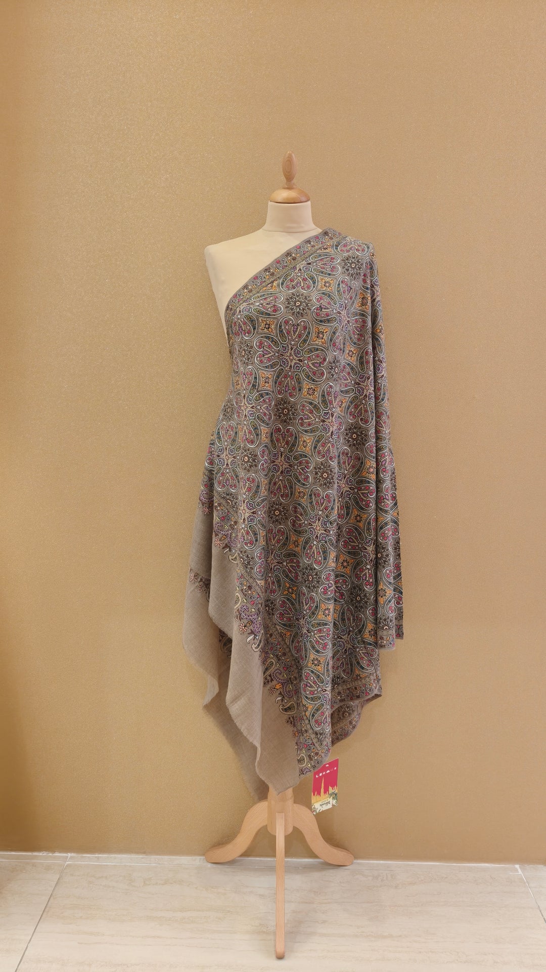 Beige Pashmina Shawl |House Of Inaayat