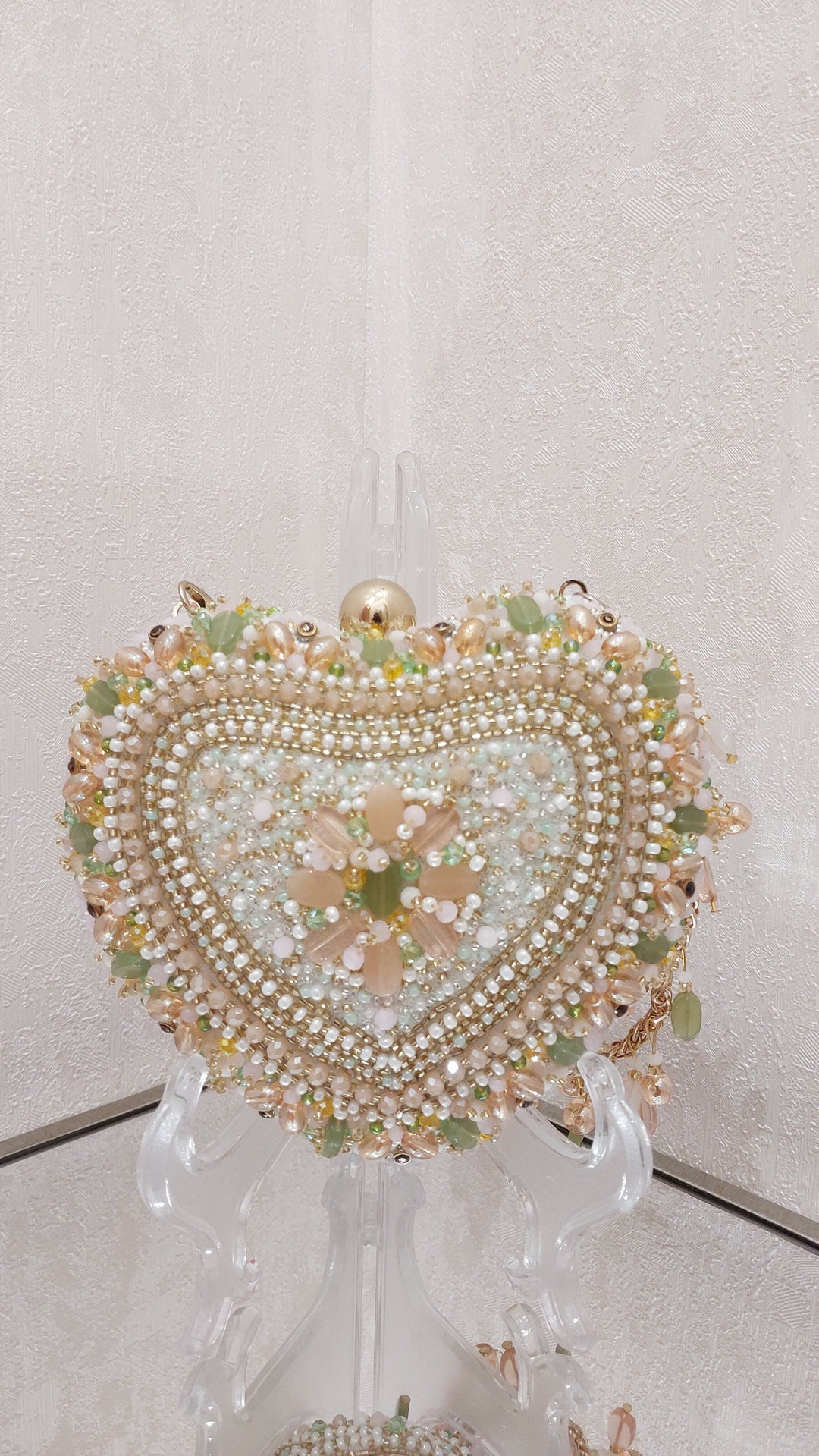 Beaded Heart-Shaped Clutch| Al Falah