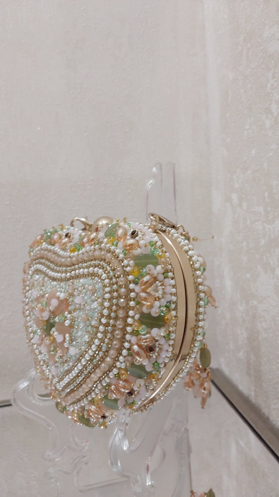Beaded Heart-Shaped Clutch| Al Falah