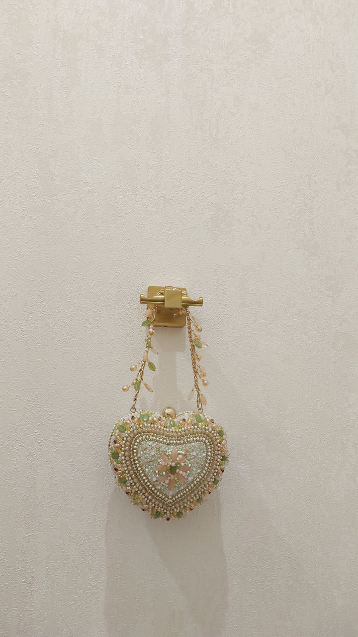 Beaded Heart-Shaped Clutch| Al Falah