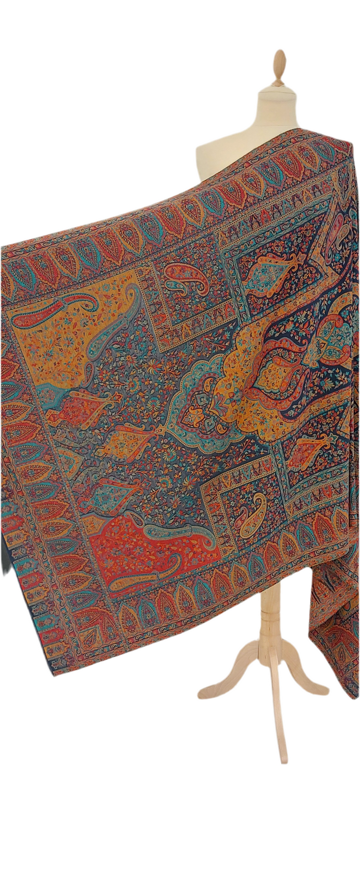 Bhoomi Midnight Blue Cashmere Shawl |House Of Inaayat