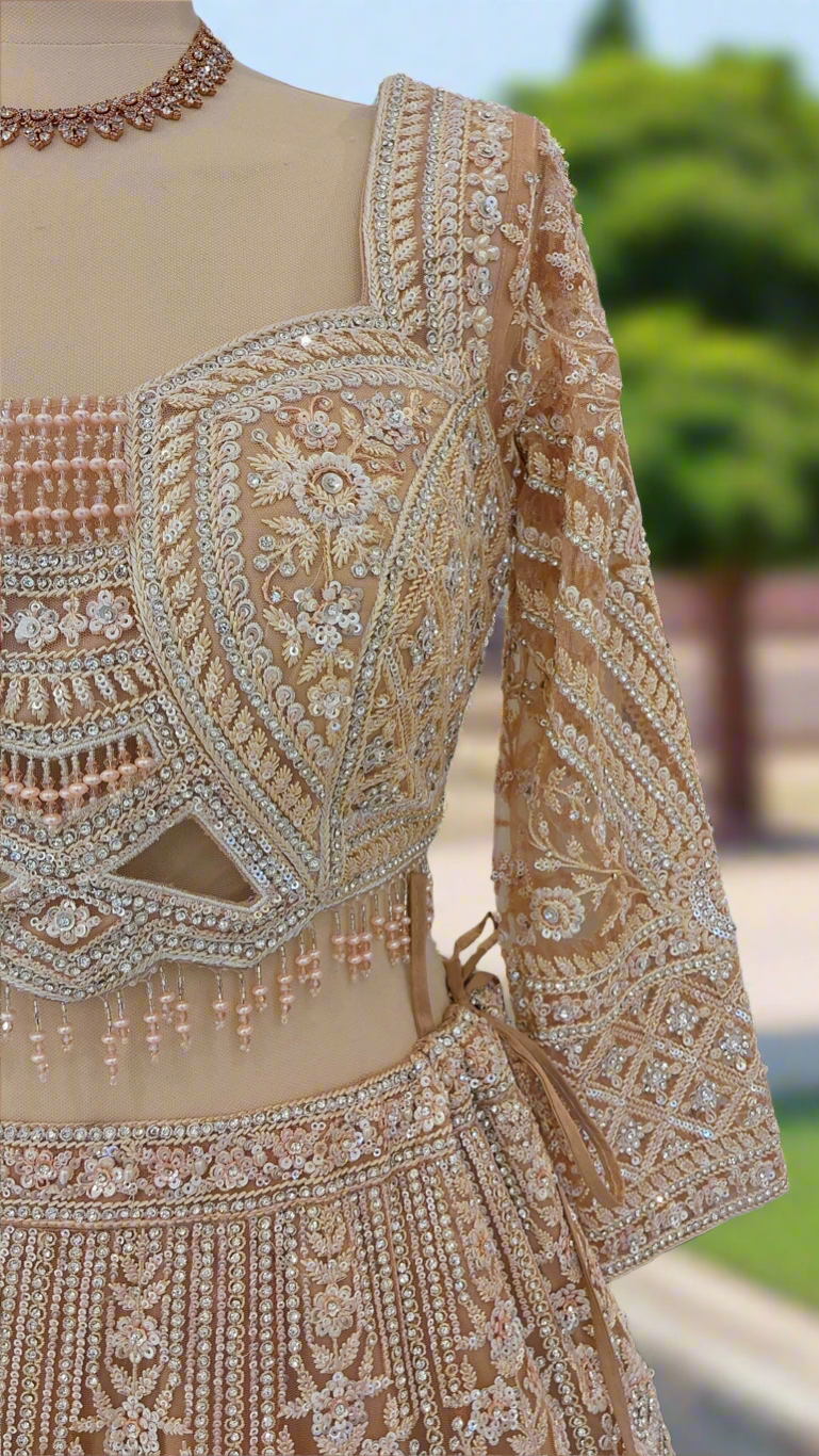 Shagun Peach Pink Lehenga Set | Inaayat by Divya Taimni
