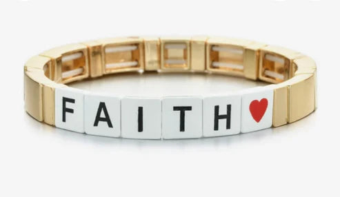 Brass Enamel Bracelets - FAITH|Natelzee