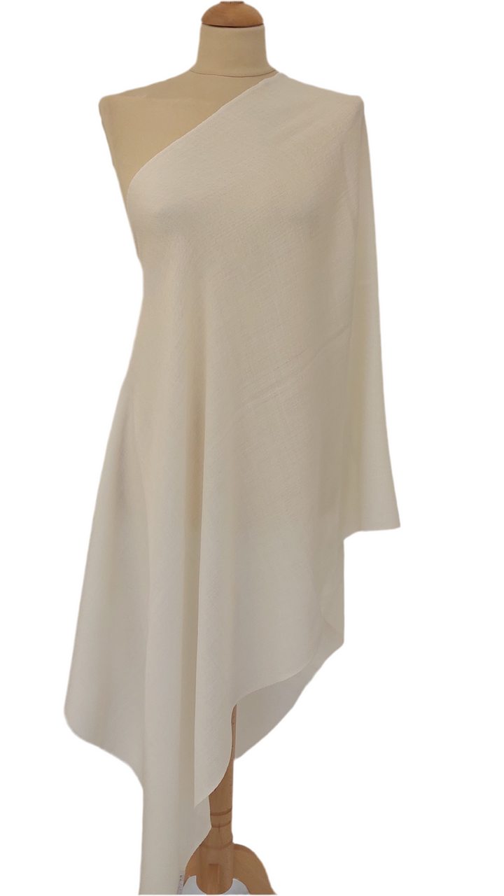 Rania White Plain Pashmina Scarves