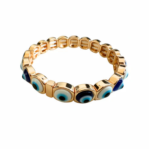 Brass Enamel Evil Eye Bracelets  |Natelzee