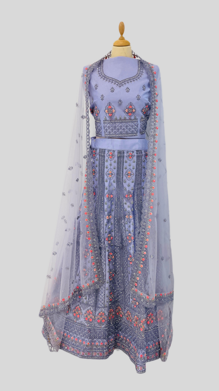 Shagun Lilac Lehenga (Unstitched)| Inaayat by Divya Taimni