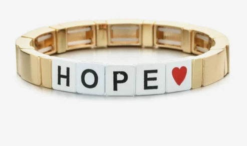 Brass Enamel Bracelets - HOPE |Natelzee
