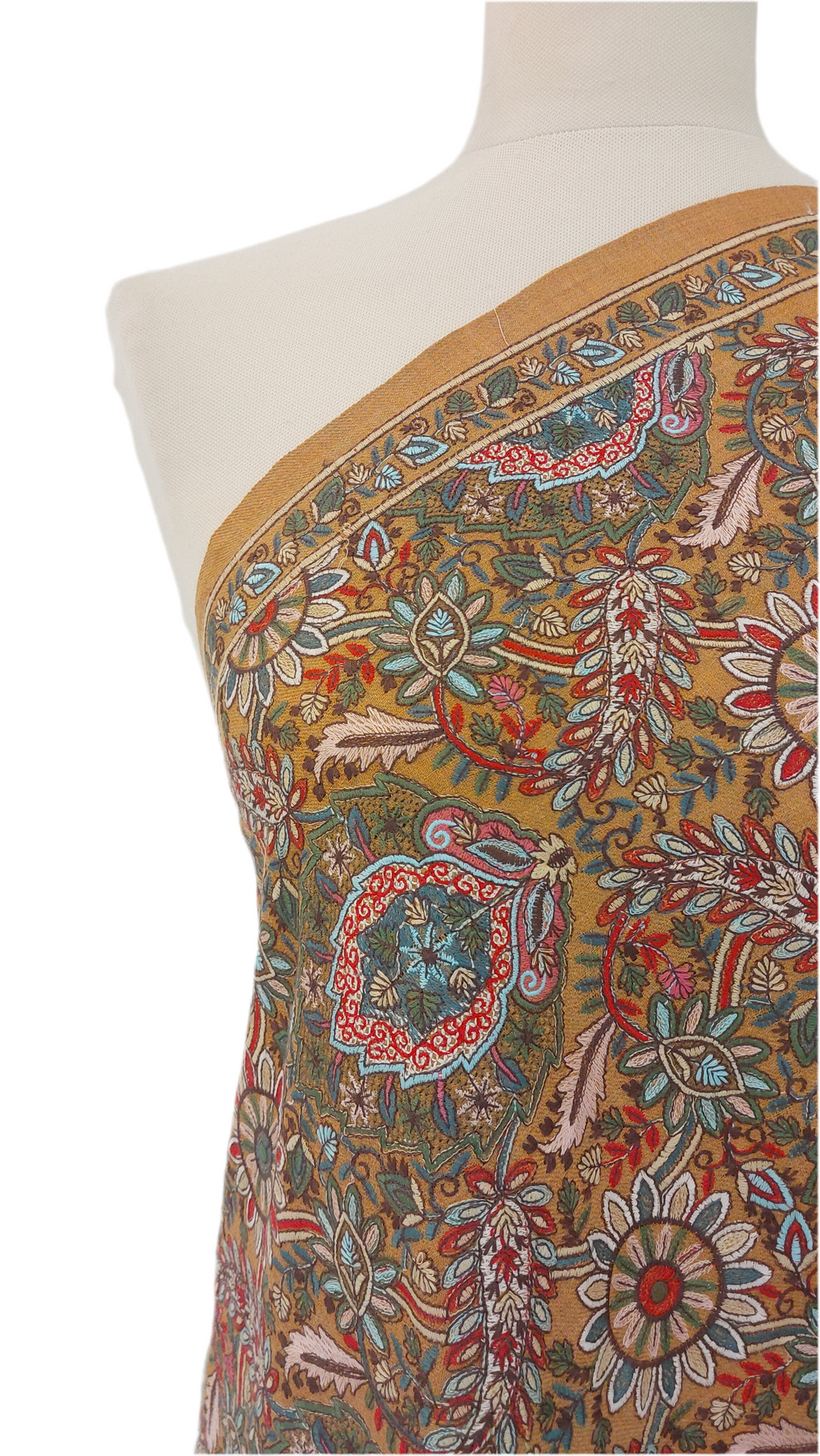 Siya Mustard Yellow Cashere Shawl |House Of Inaayat