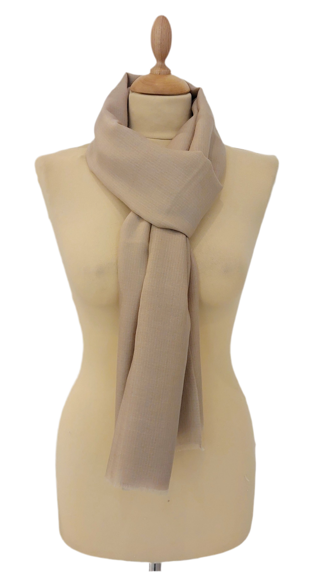 Rania Beige Plain Pashmina Scarves