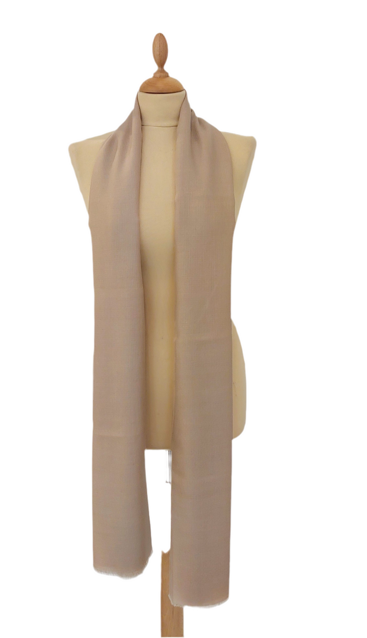 Rania Beige Plain Pashmina Scarves