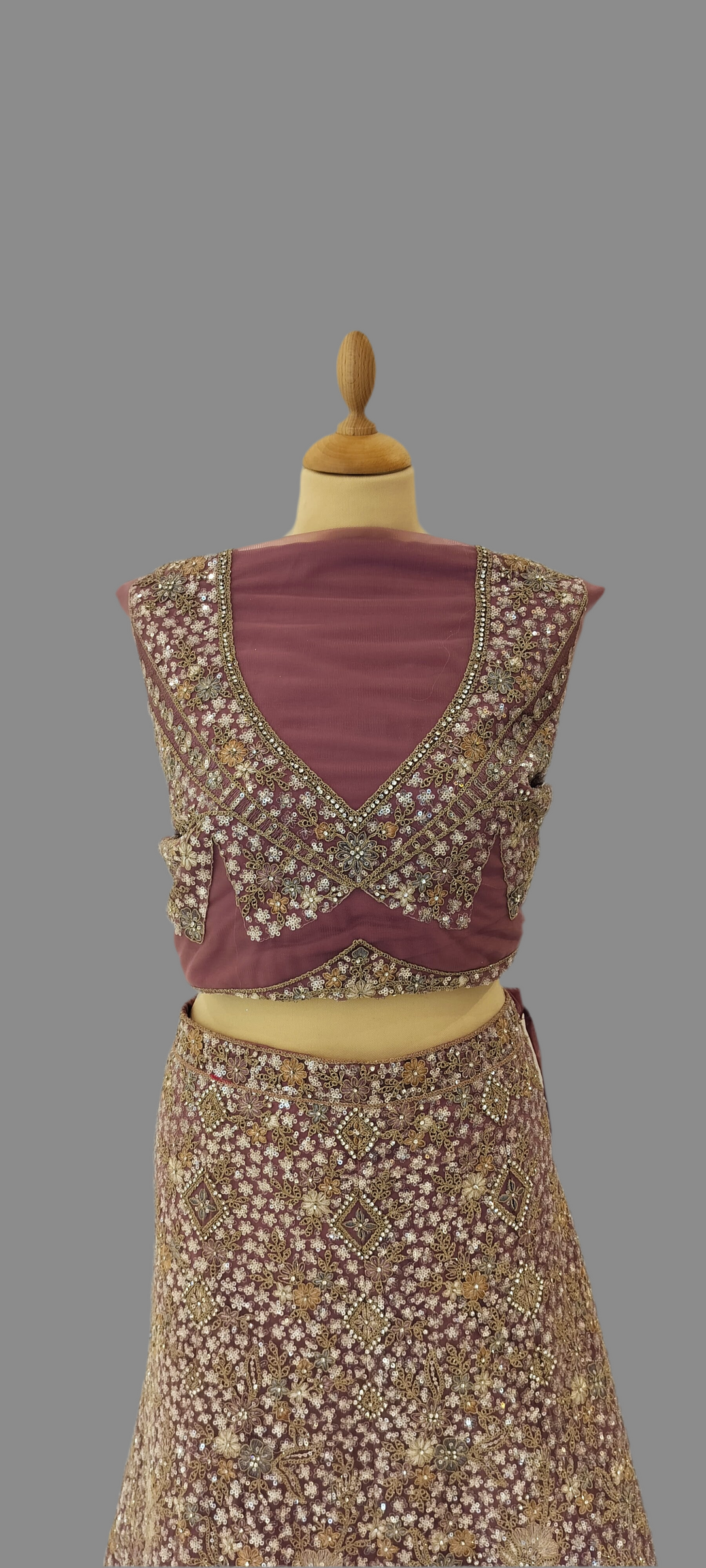Shagun Lilac Lehenga with Sequins (Unstitched) Inaayat by Divya Taimni