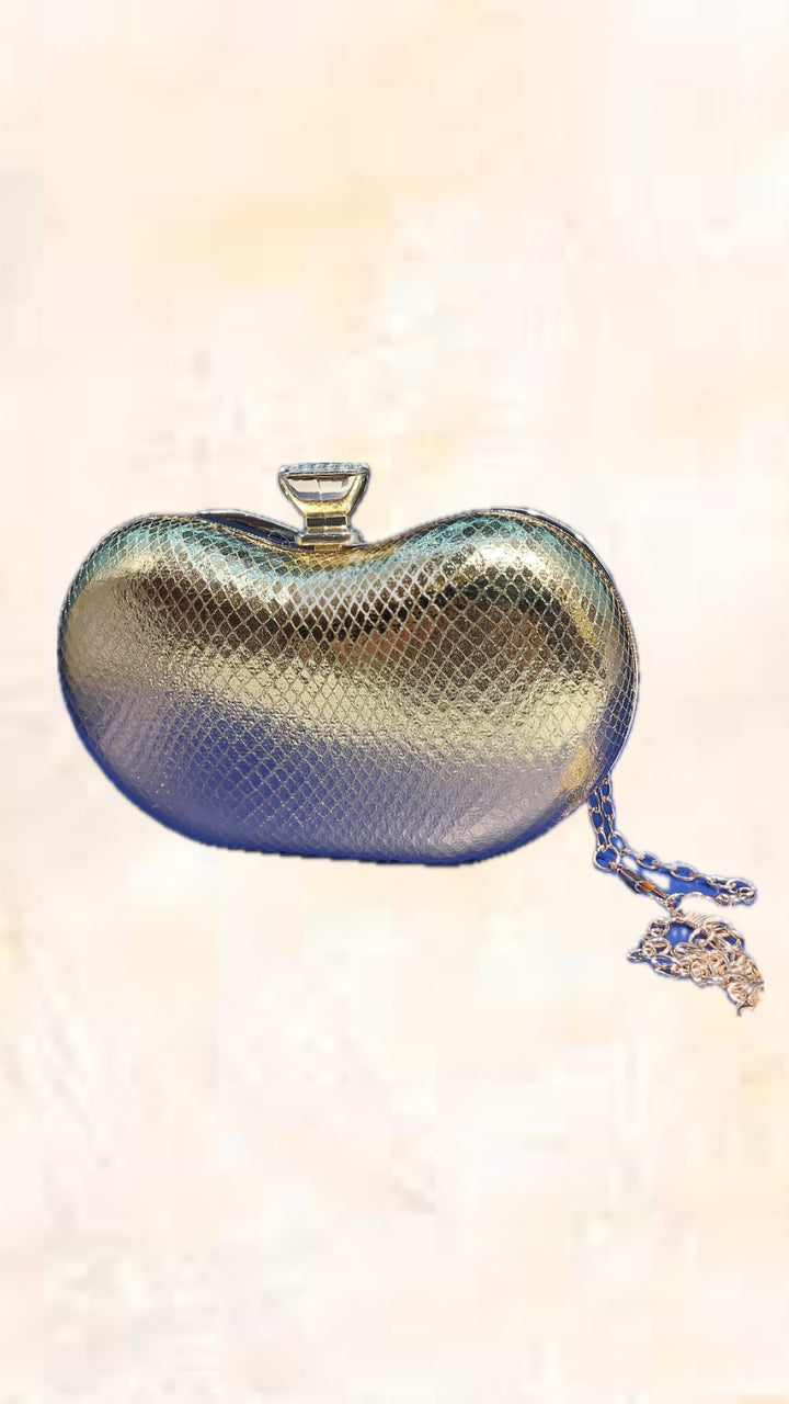 Golden Elegant Mini Purse | House of Inaayat