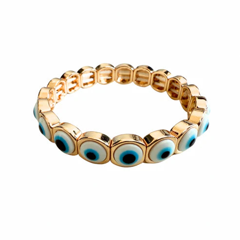Brass Enamel Evil Eye Bracelets  |Natelzee