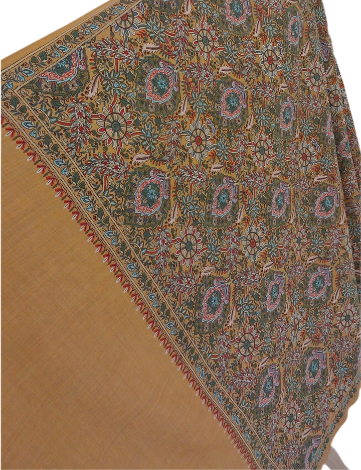 Siya Mustard Yellow Cashere Shawl |House Of Inaayat