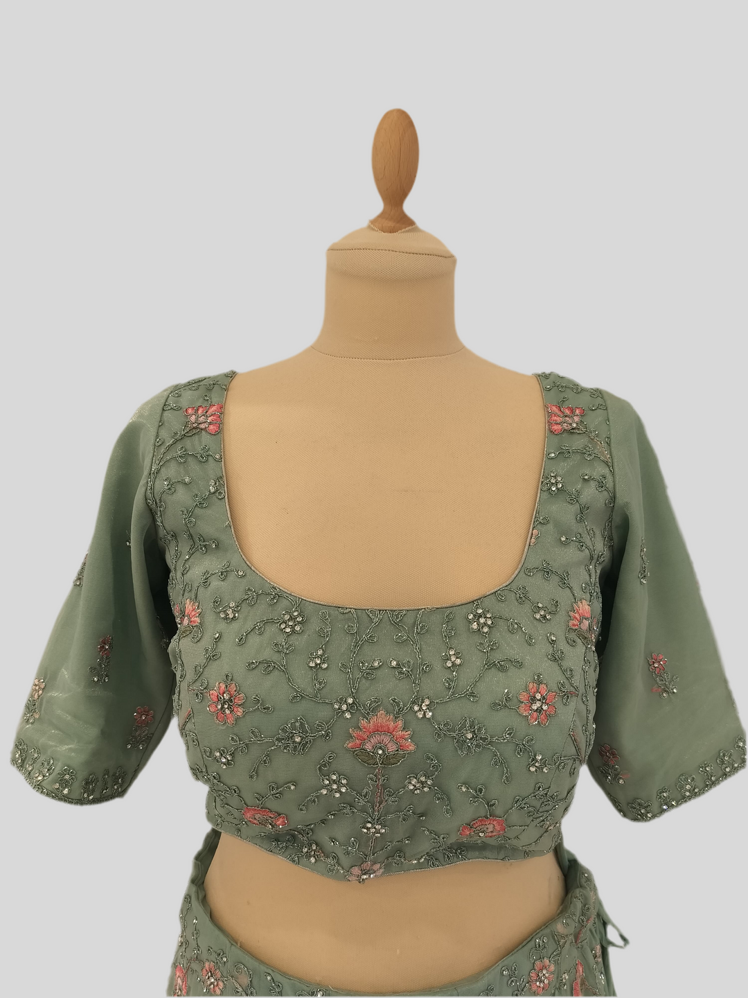 Shagun Sage Green Net Lehenga Set | Inaayat by Divya Taimni