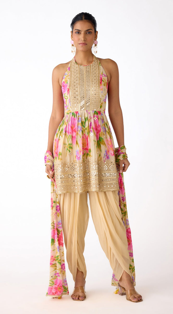 The Aurora Bloom Dhoti Set | Basanti Kapde Aur Koffee