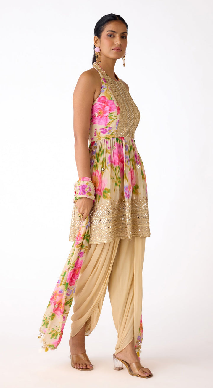 The Aurora Bloom Dhoti Set | Basanti Kapde Aur Koffee