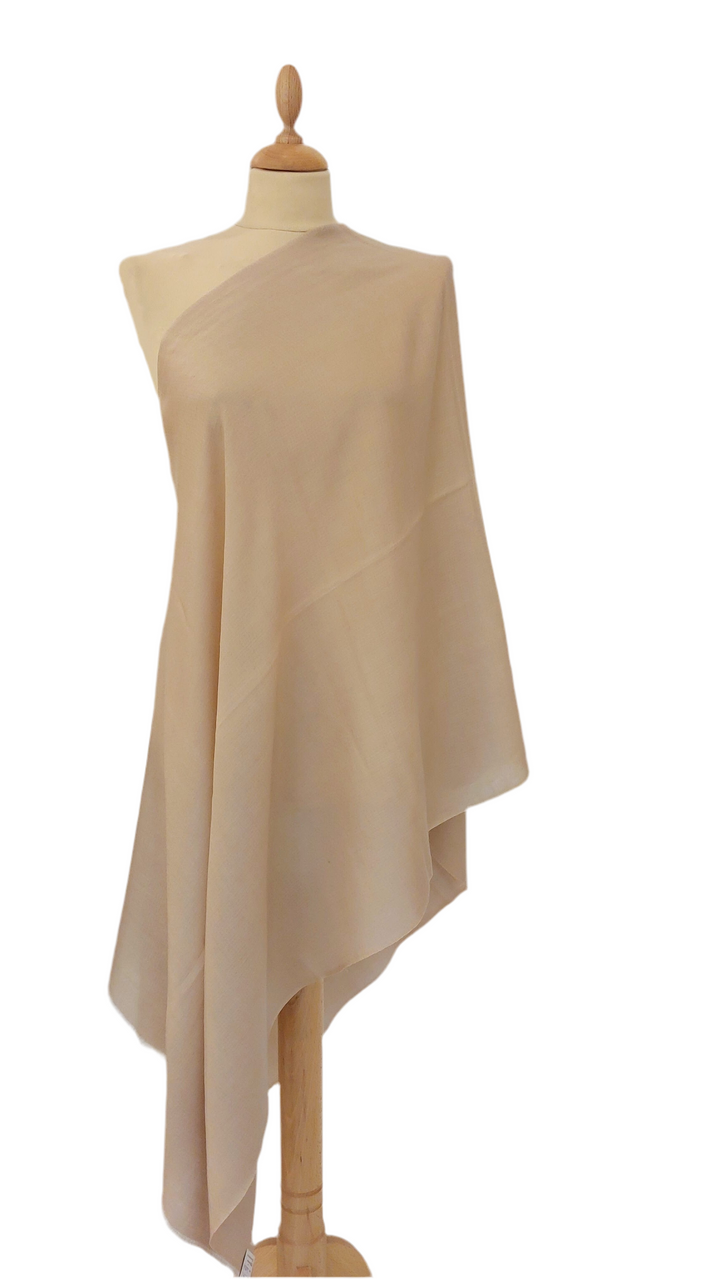 Rania Beige Plain Pashmina Scarves