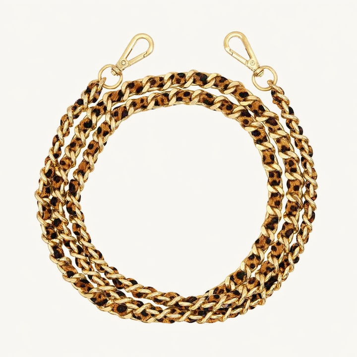 Leopard Crossbody Mobile Strap- Brown and Black |Natelzee