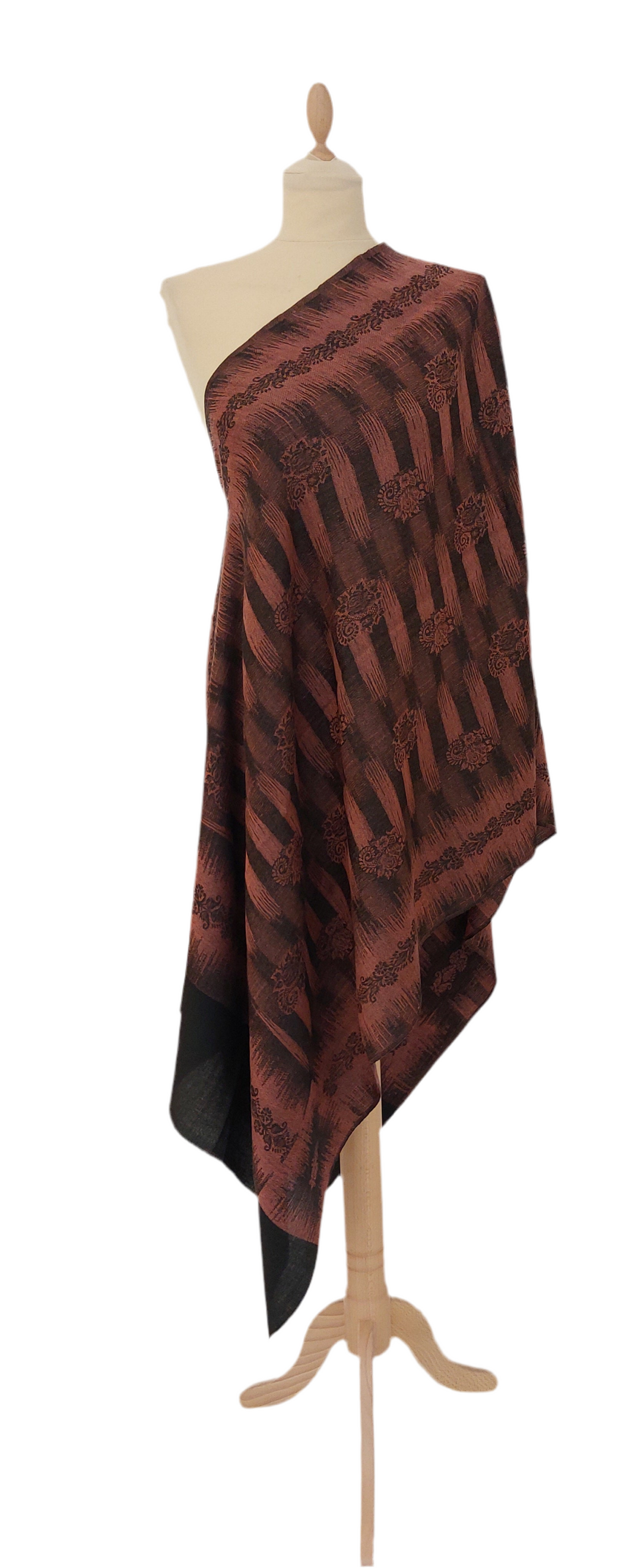 Black and Yellow Mixed Cashmere Scarf | House of Inaayat