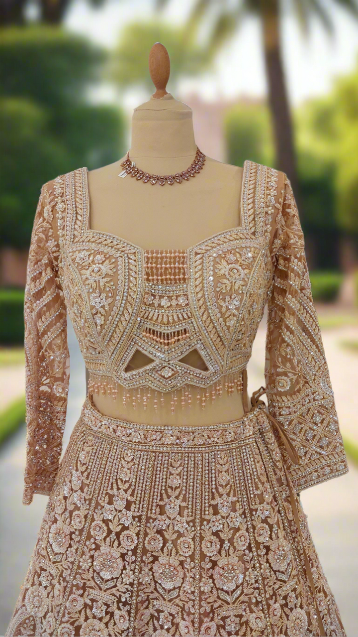 Shagun Peach Pink Lehenga Set | Inaayat by Divya Taimni