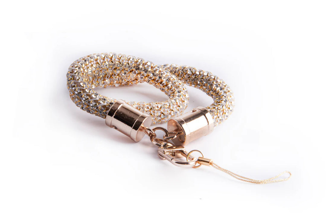 Chunky Crystal Phone Wristlet - Gold |Natelzee
