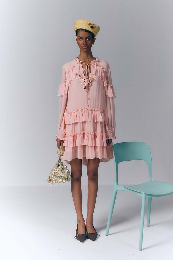 Tiered Short Dress |VARUN BAHL