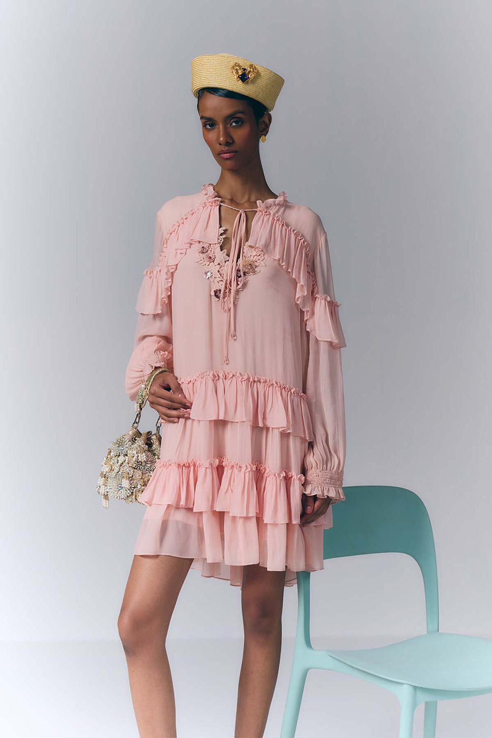 Tiered Short Dress |VARUN BAHL