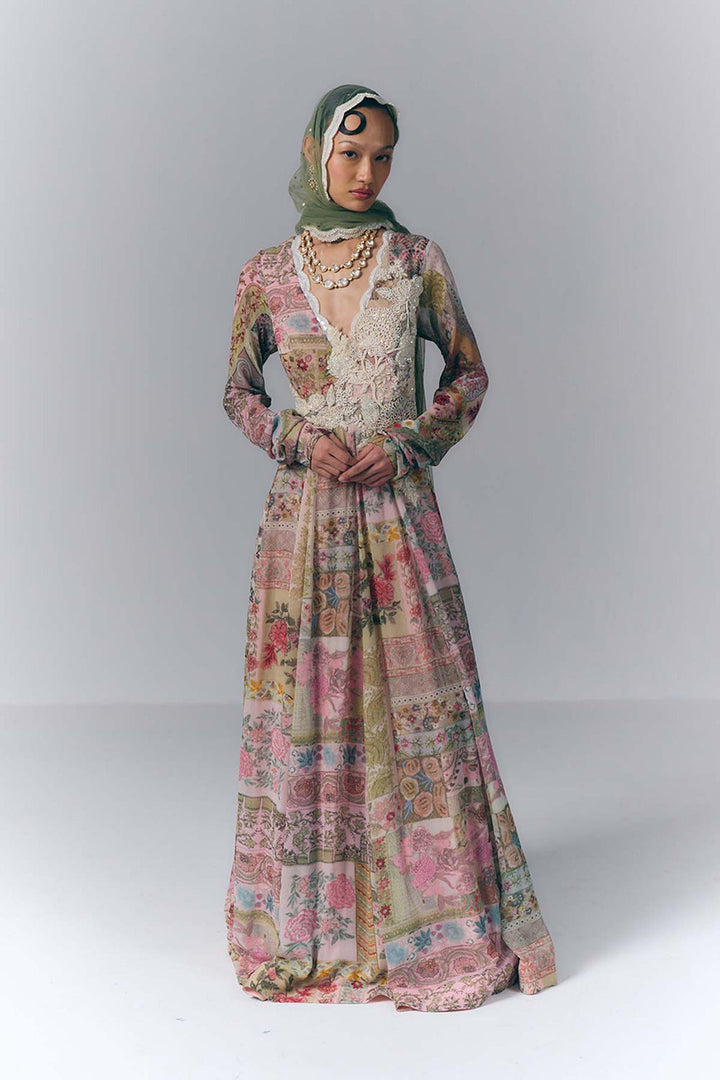 Patchwork Embroidered Anarkali Set |VARUN BAHL