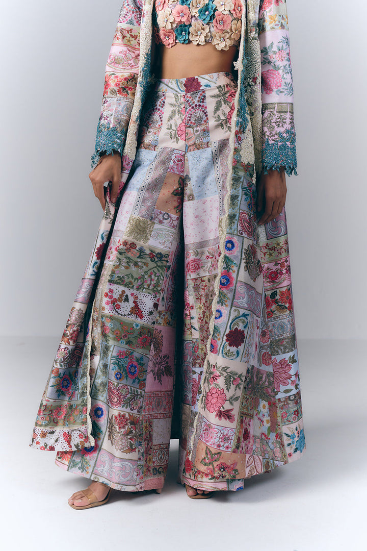 Patchwork Embellished Jacket Set|VARUN BAHL
