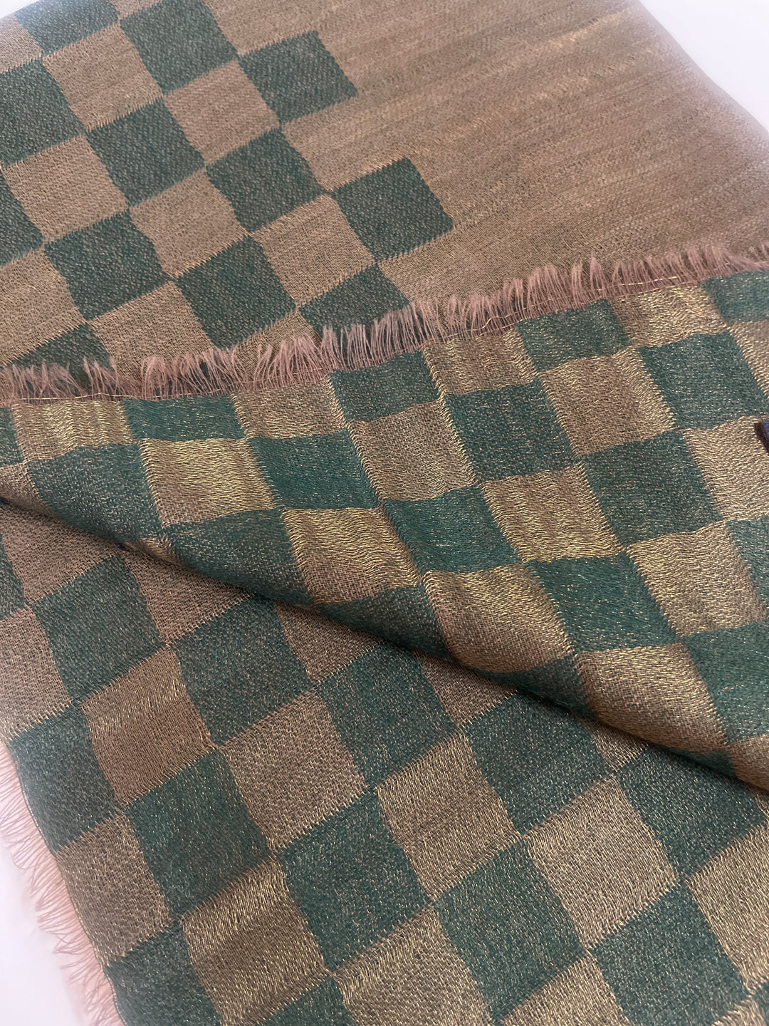Emerald Green Reversible Cashmere Scarf | House of Inaayat