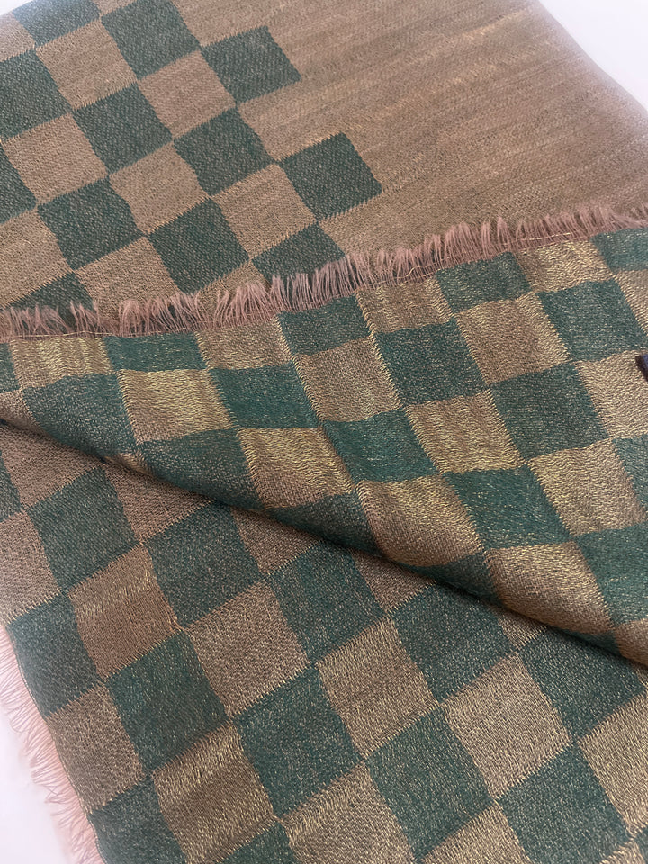 Emerald Green Reversible Cashmere Scarf | House of Inaayat
