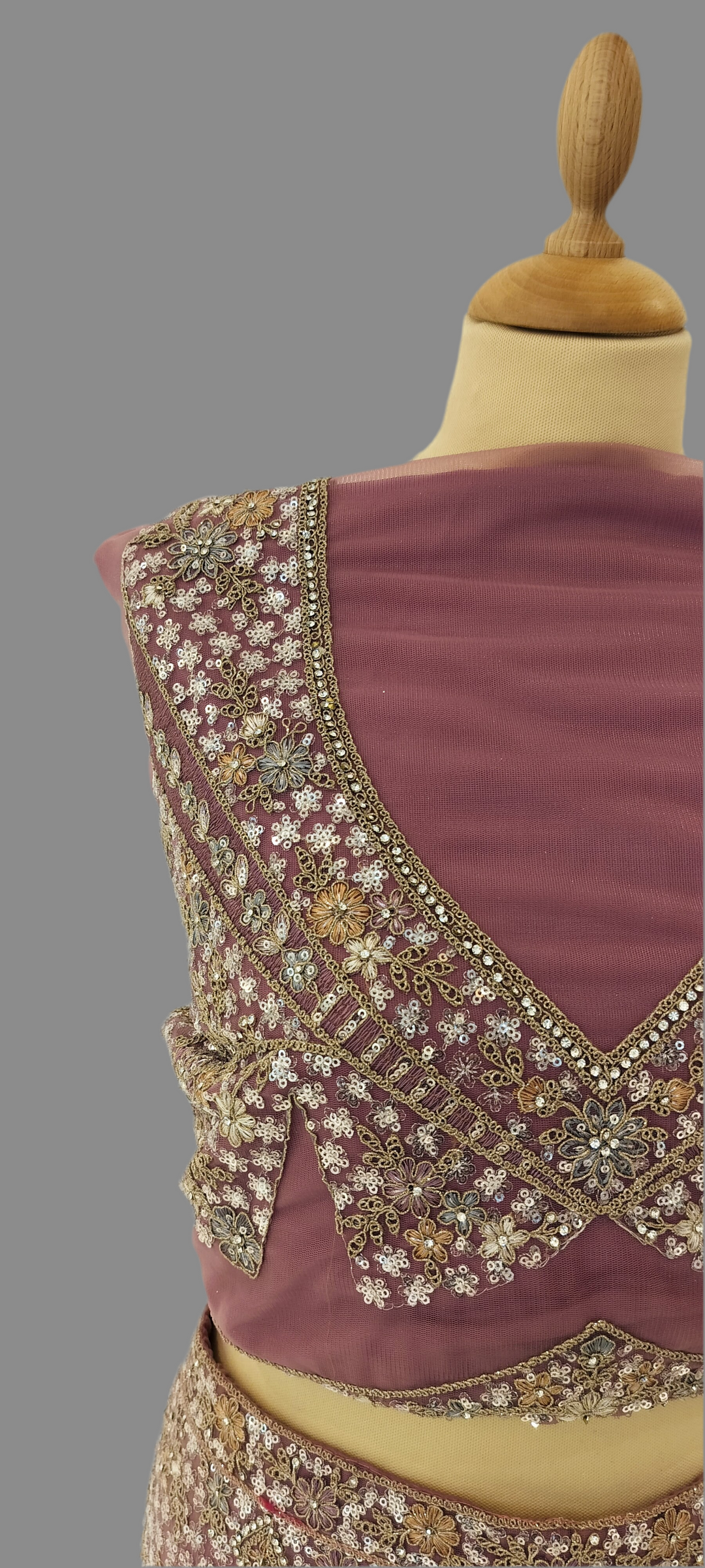 Shagun Lilac Lehenga with Sequins (Unstitched) Inaayat by Divya Taimni