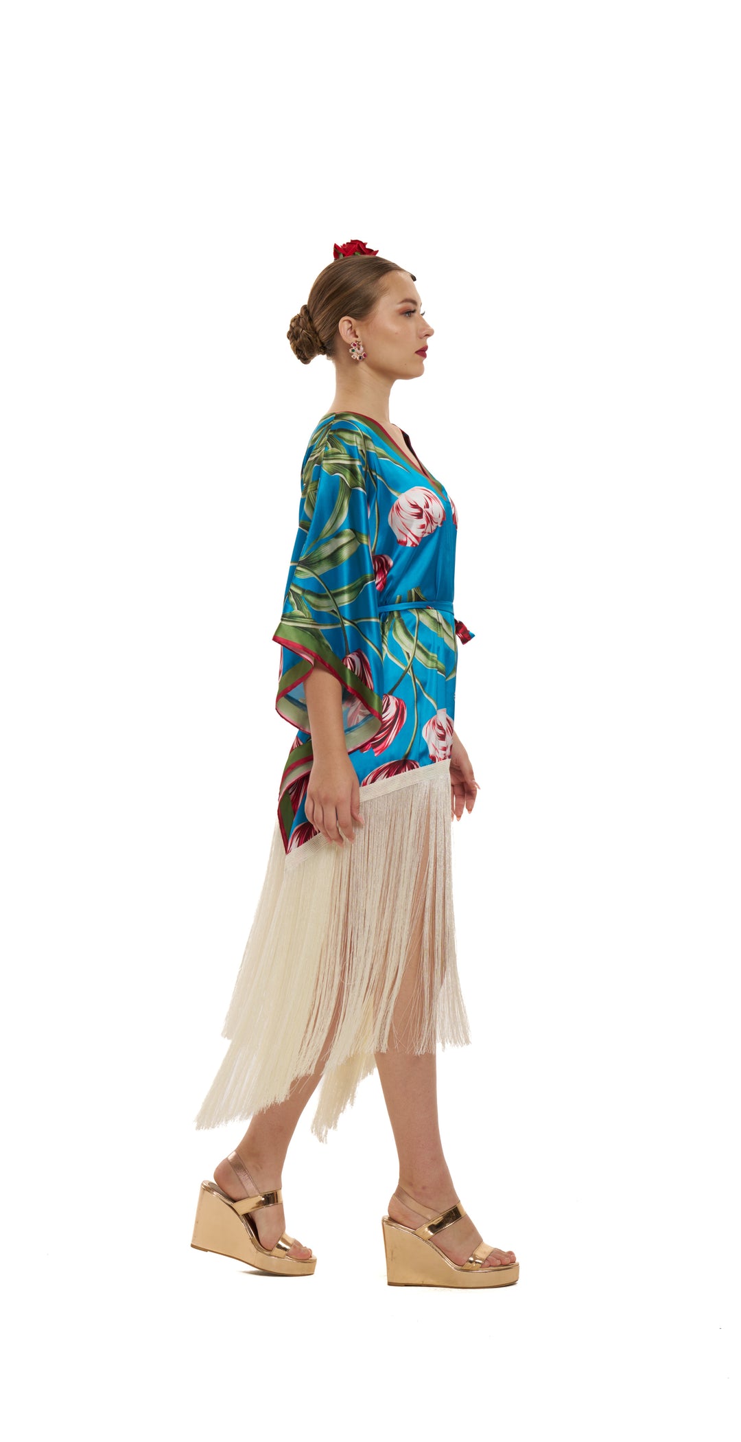 Cerulean Garden Kimono Set | Pria Kataria Puri