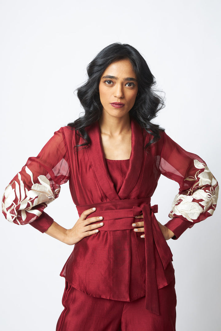 BW Reva - Blazer Wrap Top & Wide-Leg Pant |MADDER MUCH